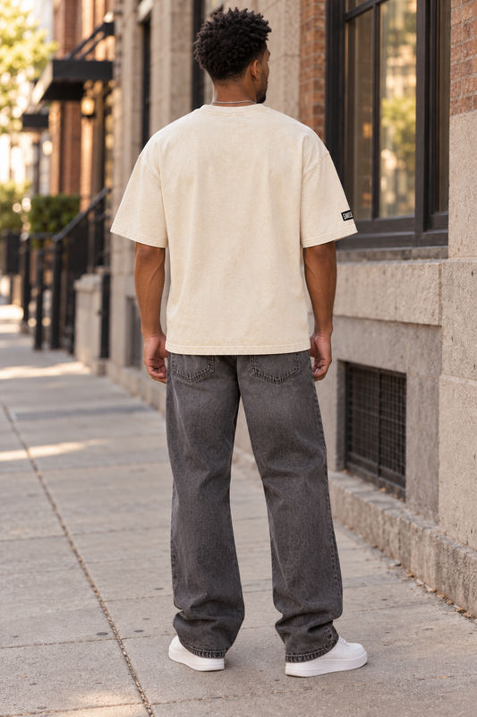 Saved-ish Soul "God's Crew" Snow Washed Oversized T-Shirt