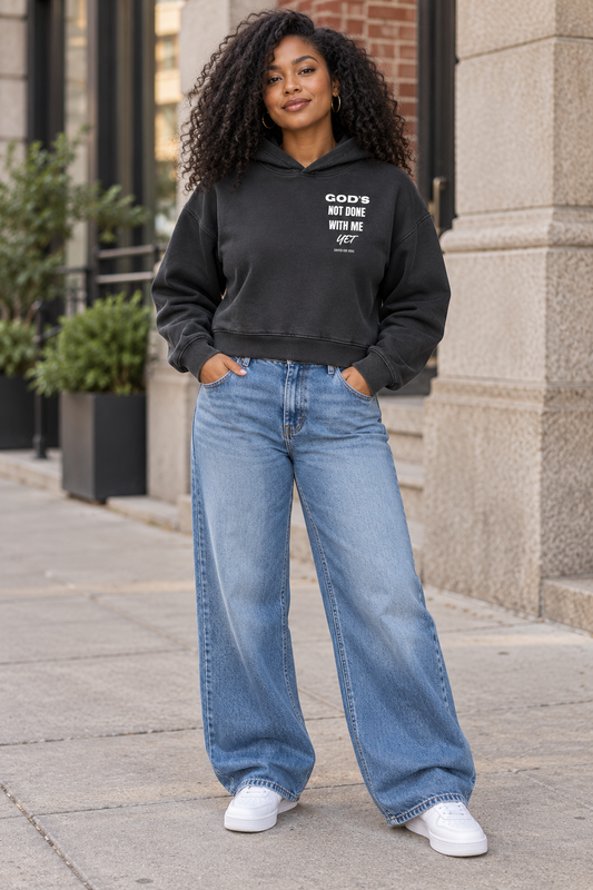 Saved-ish Soul "God's Not Done With Me Yet" Vintage Wash Hoodie