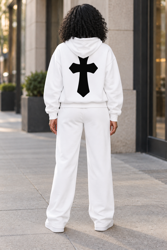 Saved-ish Soul "Cross" Straight-Leg Sweatpants