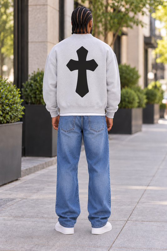 Saved-ish Soul "Cross" Essential Heavyweight Sweat Cardigan
