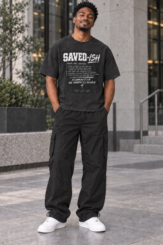 Saved-ish Soul "Definition" Heavyweight Vintage Washed Frayed T-Shirt