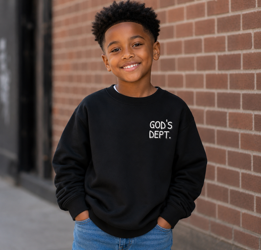Saved-ish Soul "God's Dept." Youth Sweatshirt