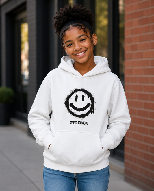Saved-ish Soul "Smiley Face" Youth Fleece Hoodie
