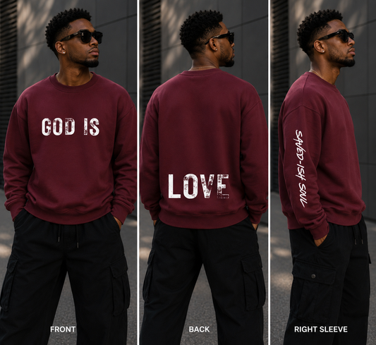Saved-ish Soul "God Is" Oversized Sweatshirt