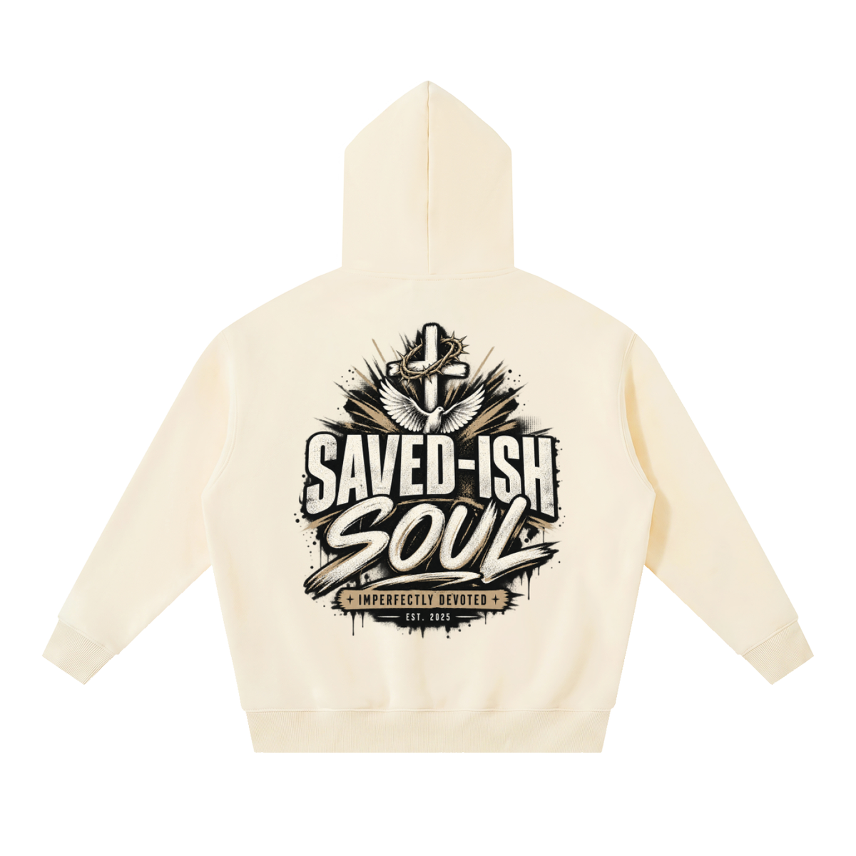 Saved-ish Soul "Foundations" Oversized Boxy Fleece Hoodie