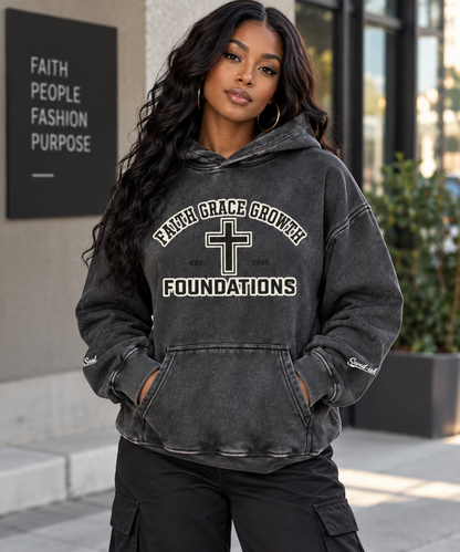 Saved-ish Soul "Faith, Grace, Growth" Fleece Oversize Hoodie