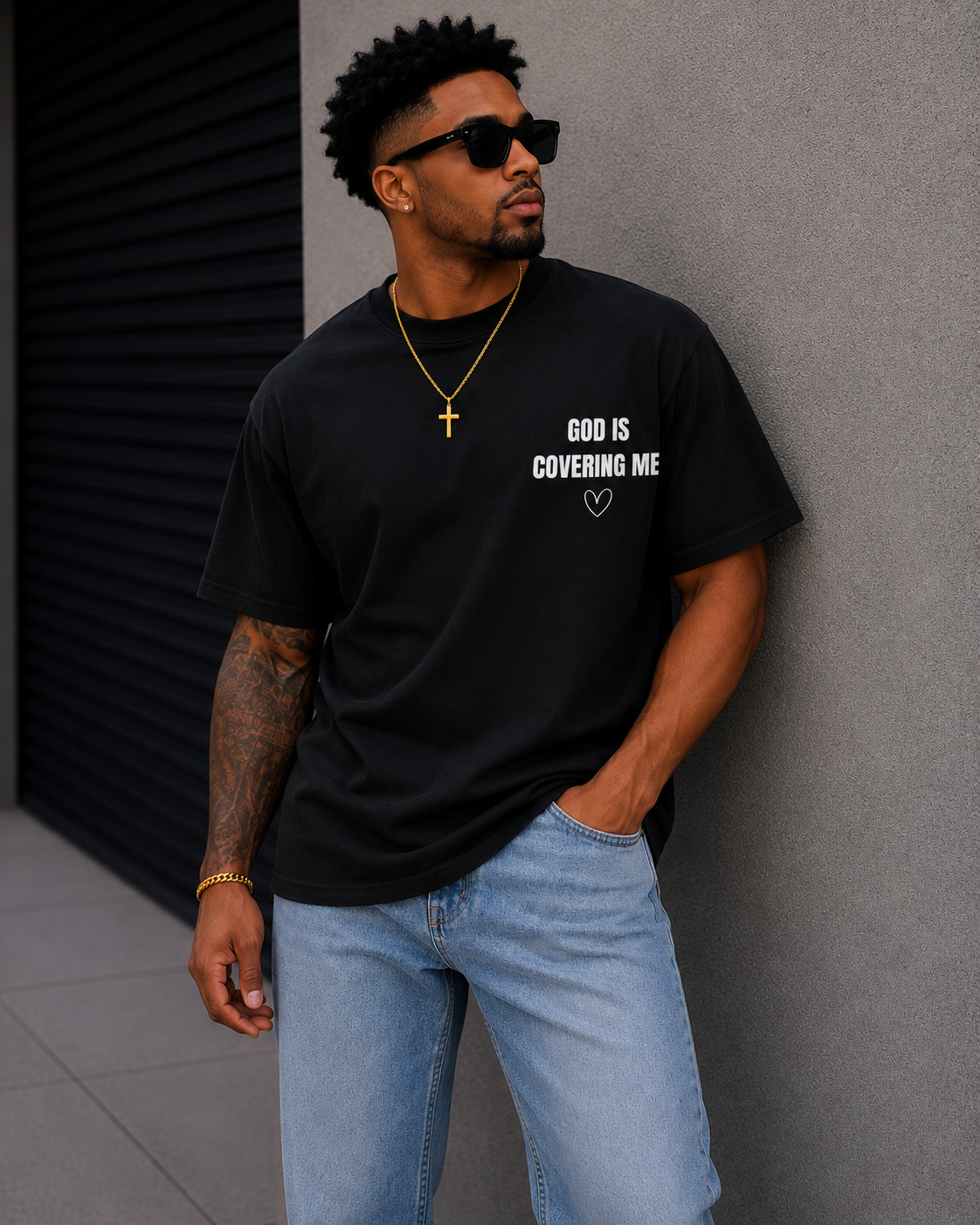 Saved-ish Soul "God Is Covering Me" T-Shirt