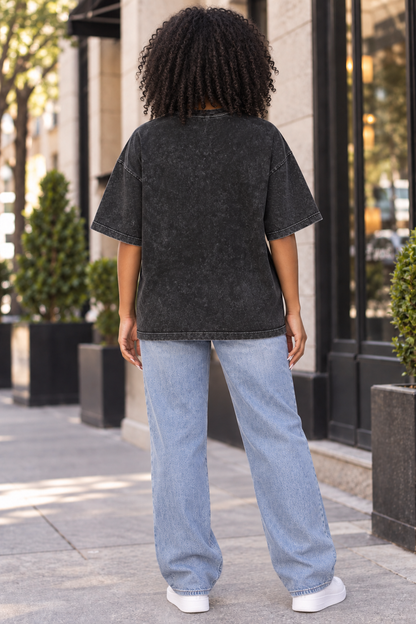 Saved-ish Soul "Ephesians 1:3" Snow Washed Oversized T-Shirt
