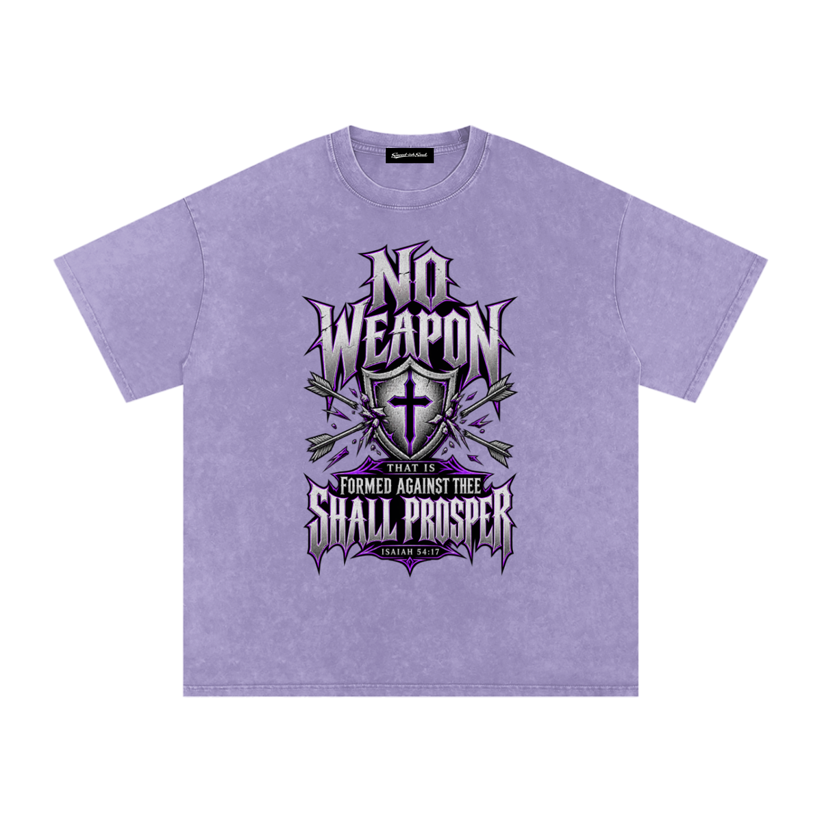Saved-ish Soul "No Weapons" Snow Washed Oversized T-Shirt