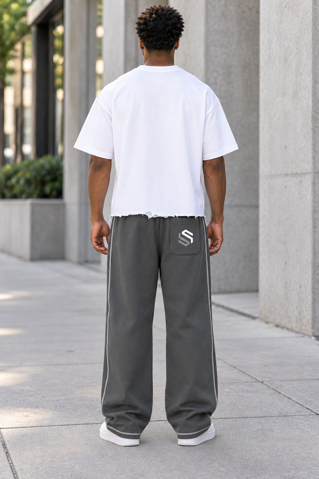 Saved-ish Soul Raw Edge Topstitch Sweatpants