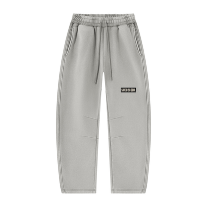 Saved-ish Soul Vintage Wash Barrel Leg Fleece Sweatpants