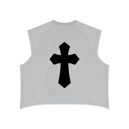 Saved-ish Soul "Not Perfect Just Growing" Boxy Raw Hem Tank Top