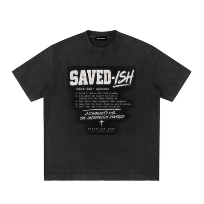 Saved-ish Soul "Definition" Heavyweight Vintage Washed Frayed T-Shirt