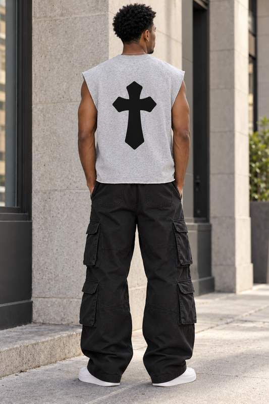 Saved-ish Soul "Not Perfect Just Growing" Boxy Raw Hem Tank Top