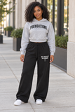 Saved-ish Soul "Not Perfect" Wide Leg Raw Edge Sweatpants