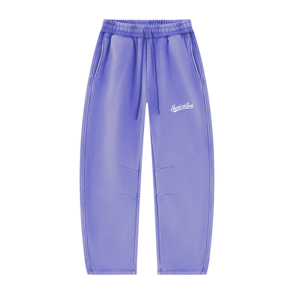Saved-ish Soul Vintage Wash Barrel Leg Fleece Sweatpants