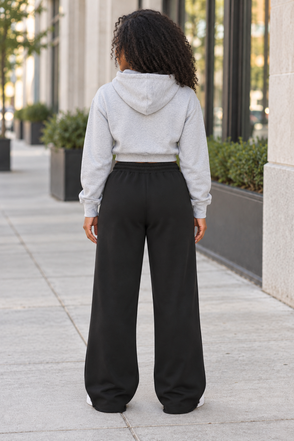 Saved-ish Soul "Not Perfect" Wide Leg Raw Edge Sweatpants