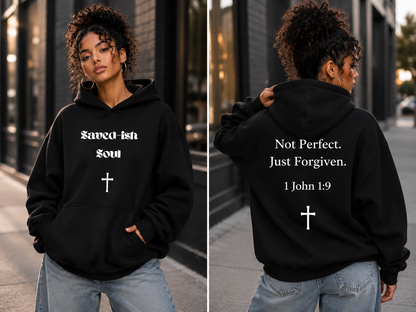 Saved-ish Soul “Not Perfect, Just Forgiven” Oversized Hoodie