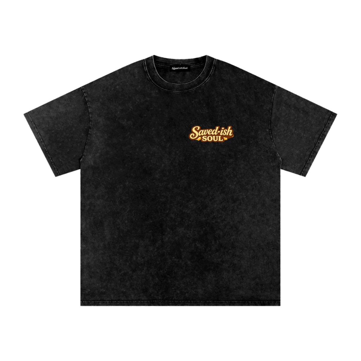 Saved-ish Soul "Faith, Grace, Growth" Snow Washed Oversized T-Shirt