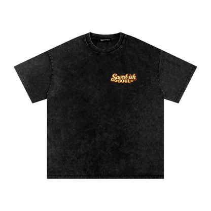 Saved-ish Soul "Faith, Grace, Growth" Snow Washed Oversized T-Shirt