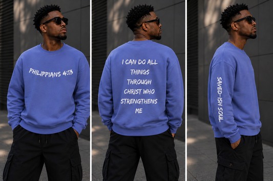 Saved-ish Soul "Philippians 4:13" Sweatshirt