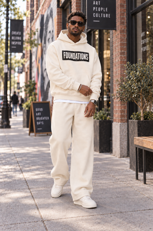 Saved-ish Soul "Foundations" Oversized Boxy Fleece Hoodie