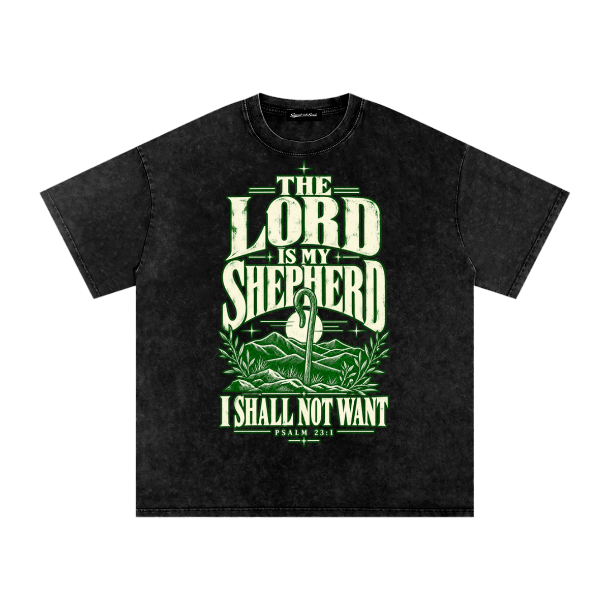 Saved-ish Soul "Psalm 23:1" Snow Washed Oversized T-Shirt