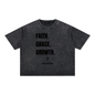 Saved-ish Soul "Faith, Grace, Growth" Mineral Wash Boxy T-Shirt