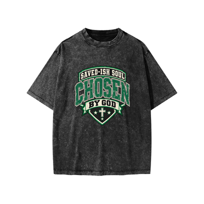 Saved-ish Soul "Chosen By God" Snow Washed Kids' T-Shirt