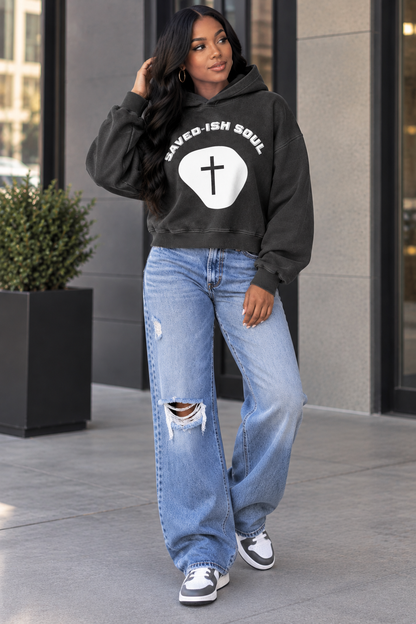 Saved-ish Soul “Cross” Vintage Wash Heavyweight Hoodie
