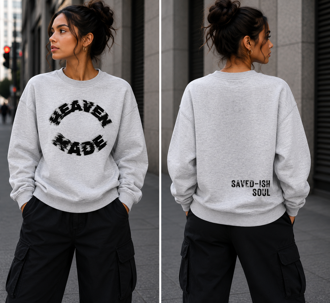 Saved-ish Soul "Heaven Made" Oversized Sweatshirt