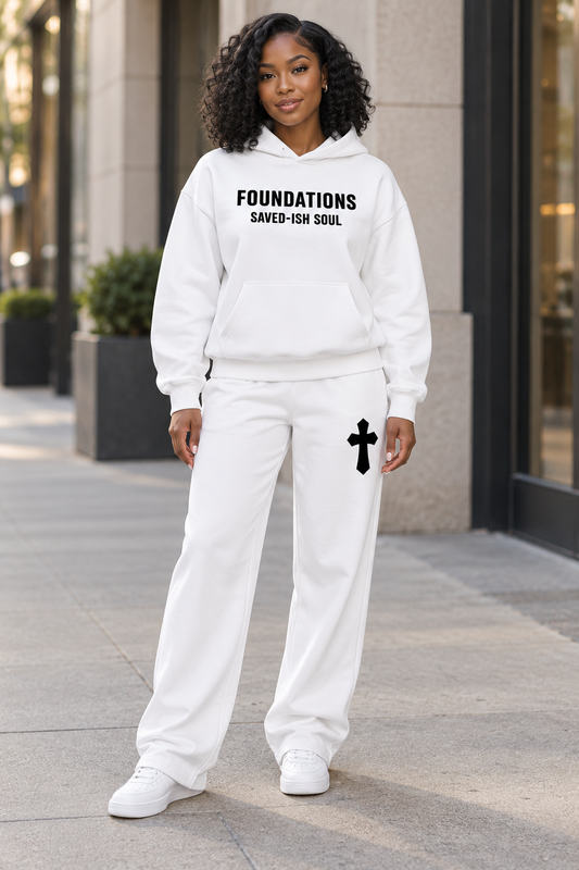 Saved-ish Soul "Cross"  Straight-Leg Sweatpants