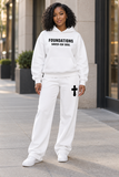 Saved-ish Soul "Cross"  Straight-Leg Sweatpants