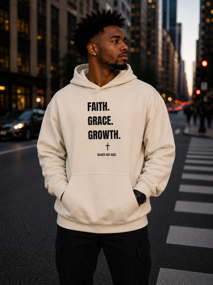 Saved-ish Soul “Faith, Grace, Growth” Oversized Hoodie