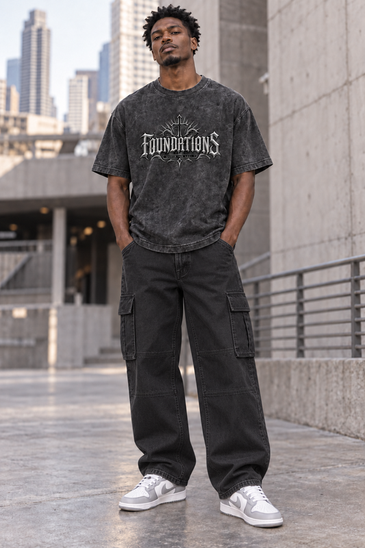 Saved-ish Soul "Foundations" Mineral Wash Boxy T-Shirt
