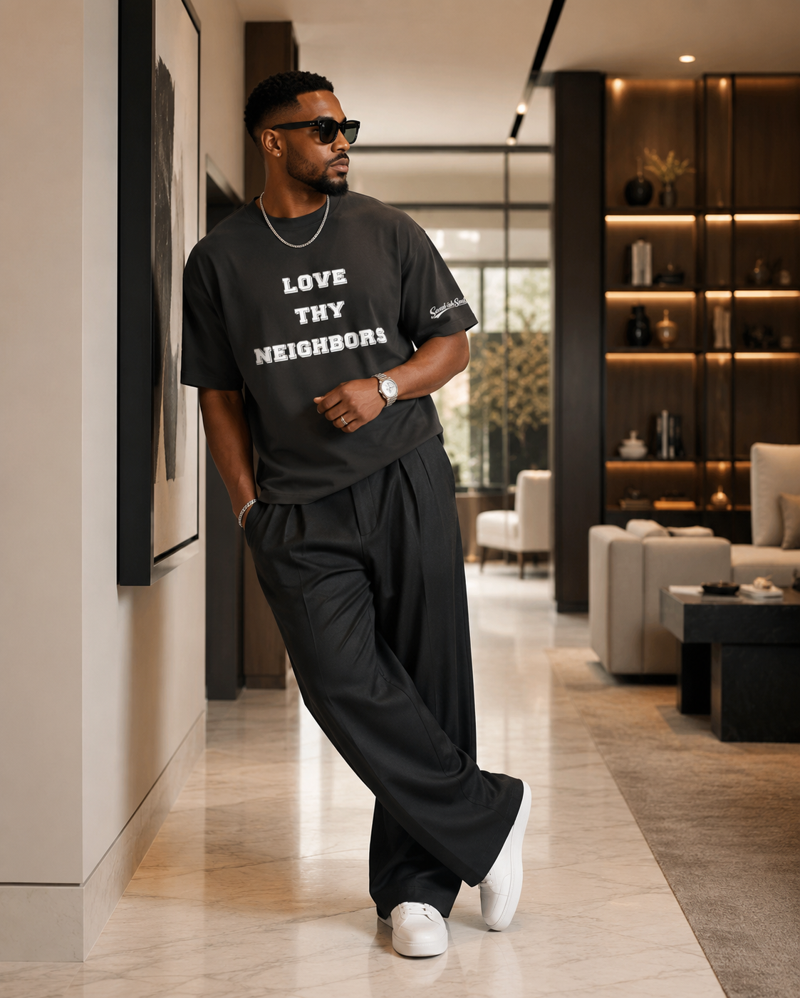 Saved-ish Soul "Love Thy Neighbors" Boxy Tee