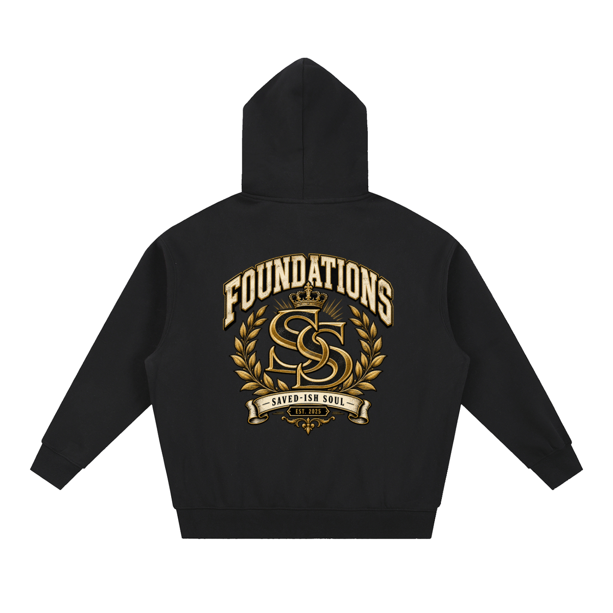 Saved-ish Soul "Foundations" Oversized Boxy Fleece Hoodie