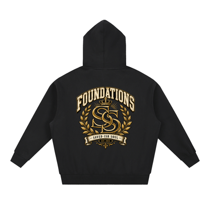 Saved-ish Soul "Foundations" Oversized Boxy Fleece Hoodie