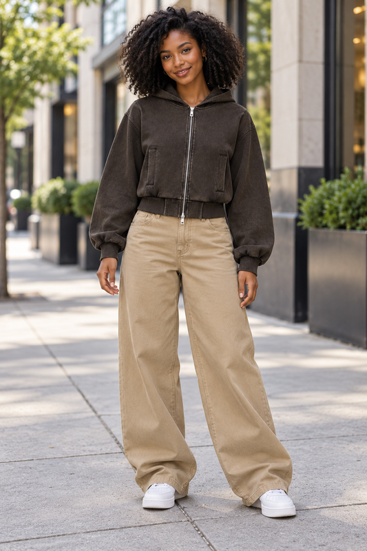 Saved-ish Soul "Foundations" Women’s Vintage Wash Full Zip Hoodie