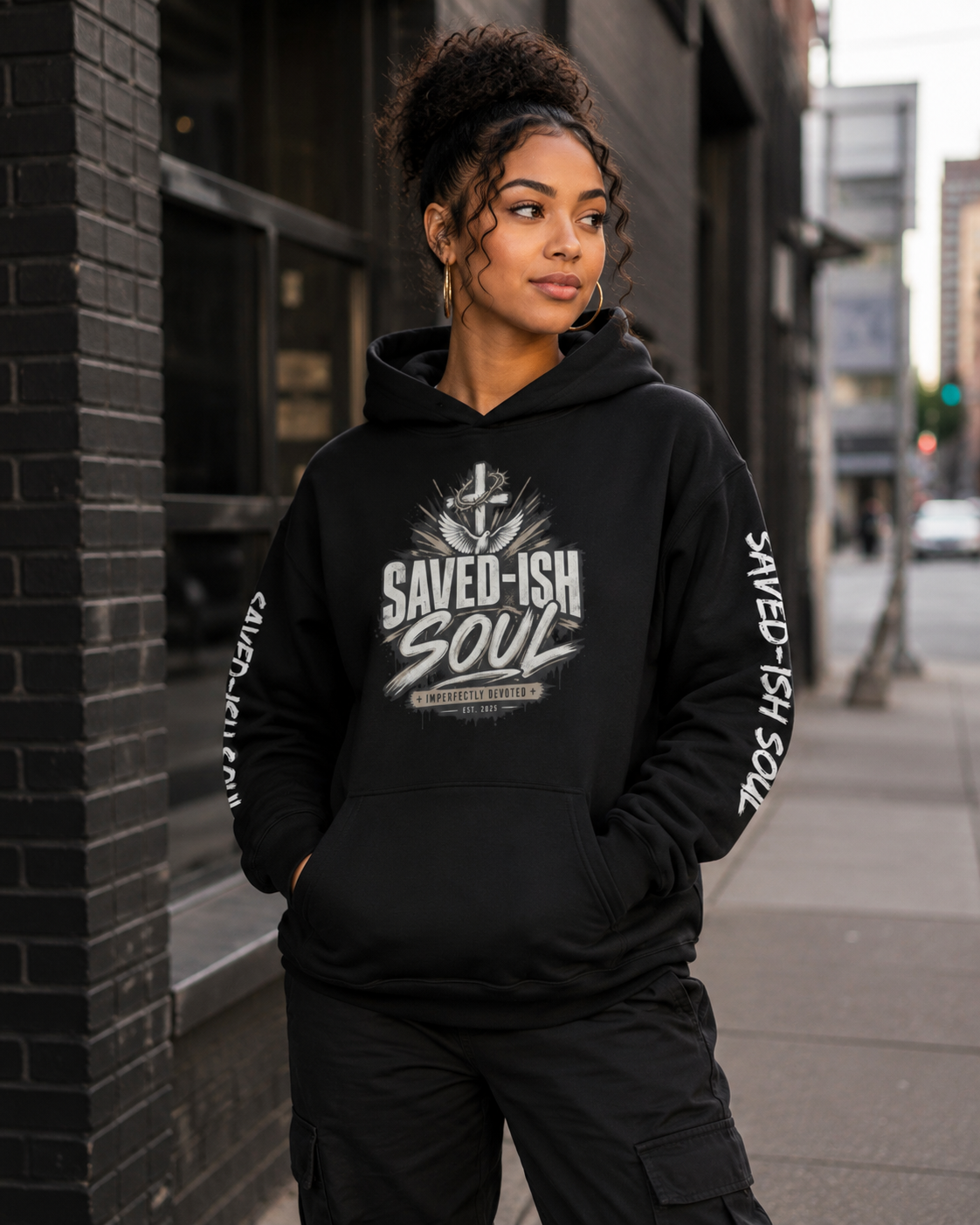 Saved-ish Soul "Imperfectly Devoted" Oversized Hoodie