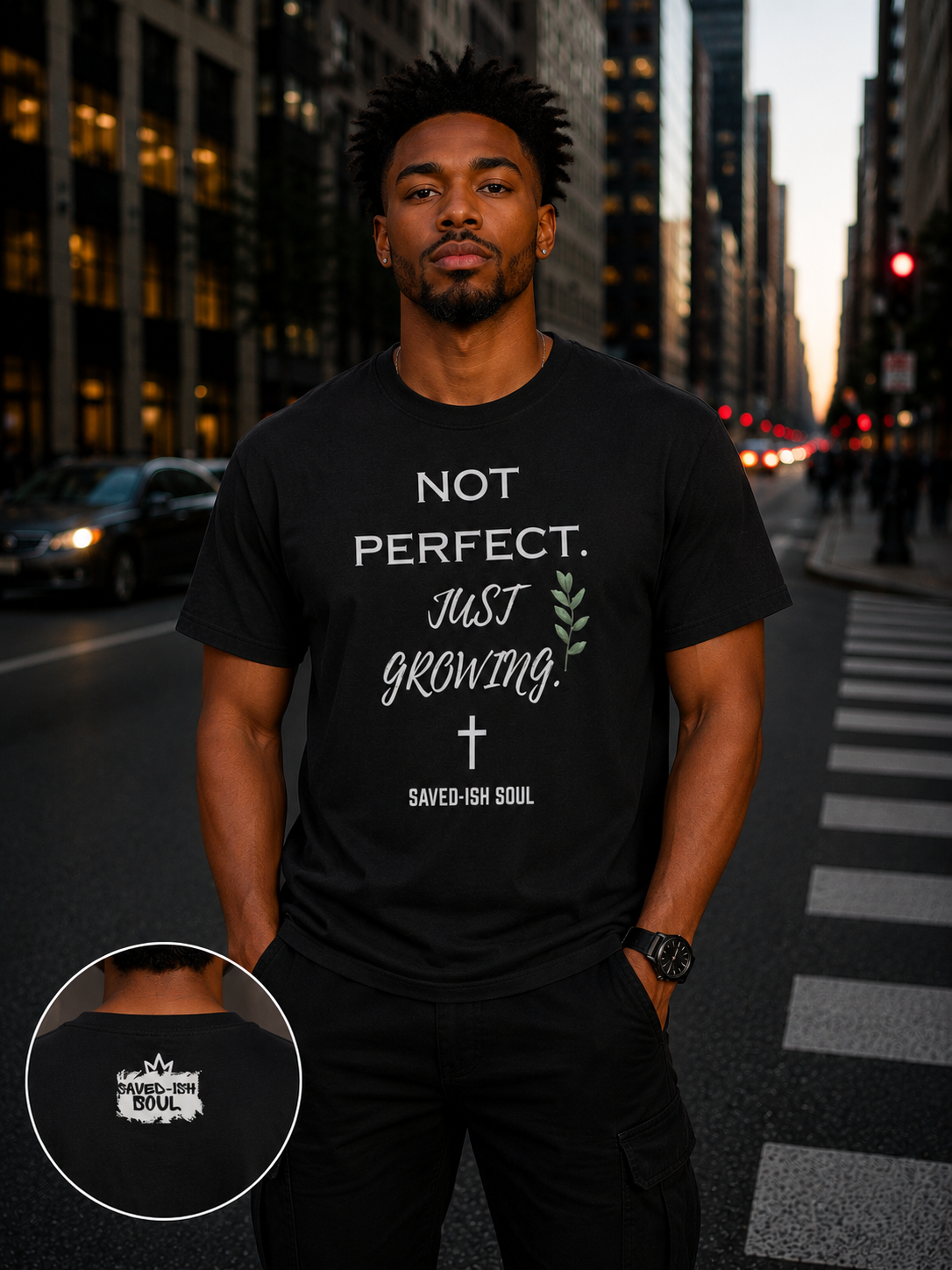 Saved-ish Soul “Not Perfect, Just Growing” T-Shirt