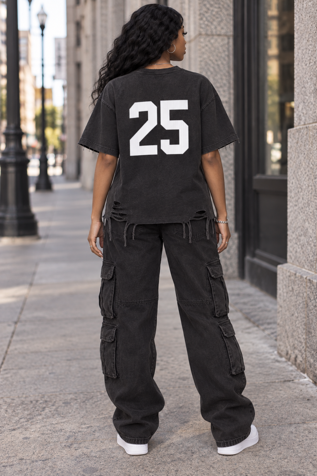 Saved-ish Soul "Foundations" Snow Washed Raw-Hem T-Shirt