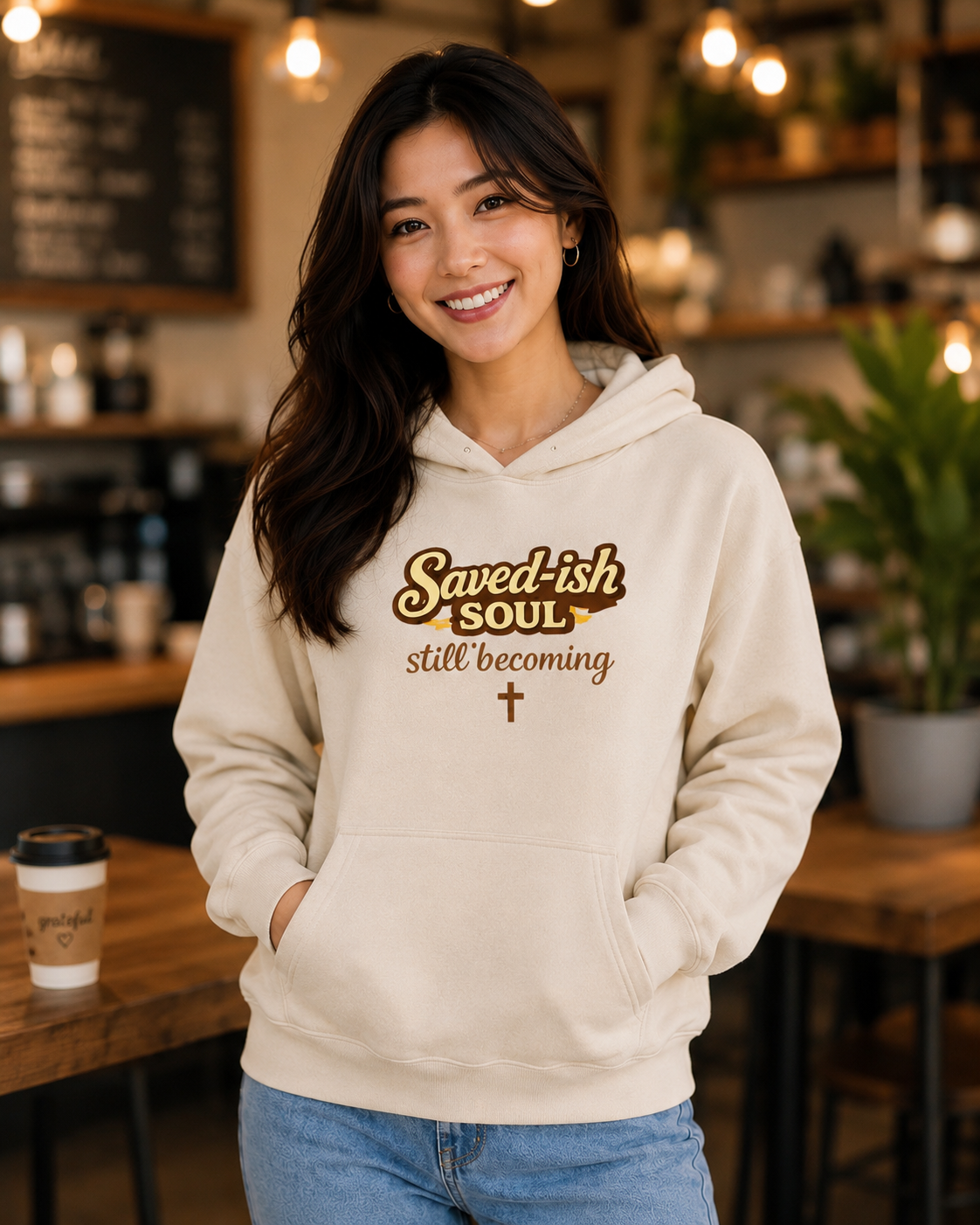 Saved-ish Soul "Still Becoming" Unisex Oversized Hoodie