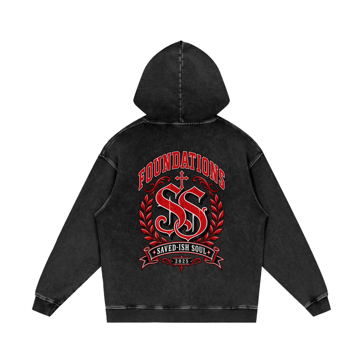 Saved-ish Soul "Growth Foundations" Snow Washed Hoodie