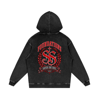 Saved-ish Soul "Growth Foundations" Snow Washed Hoodie