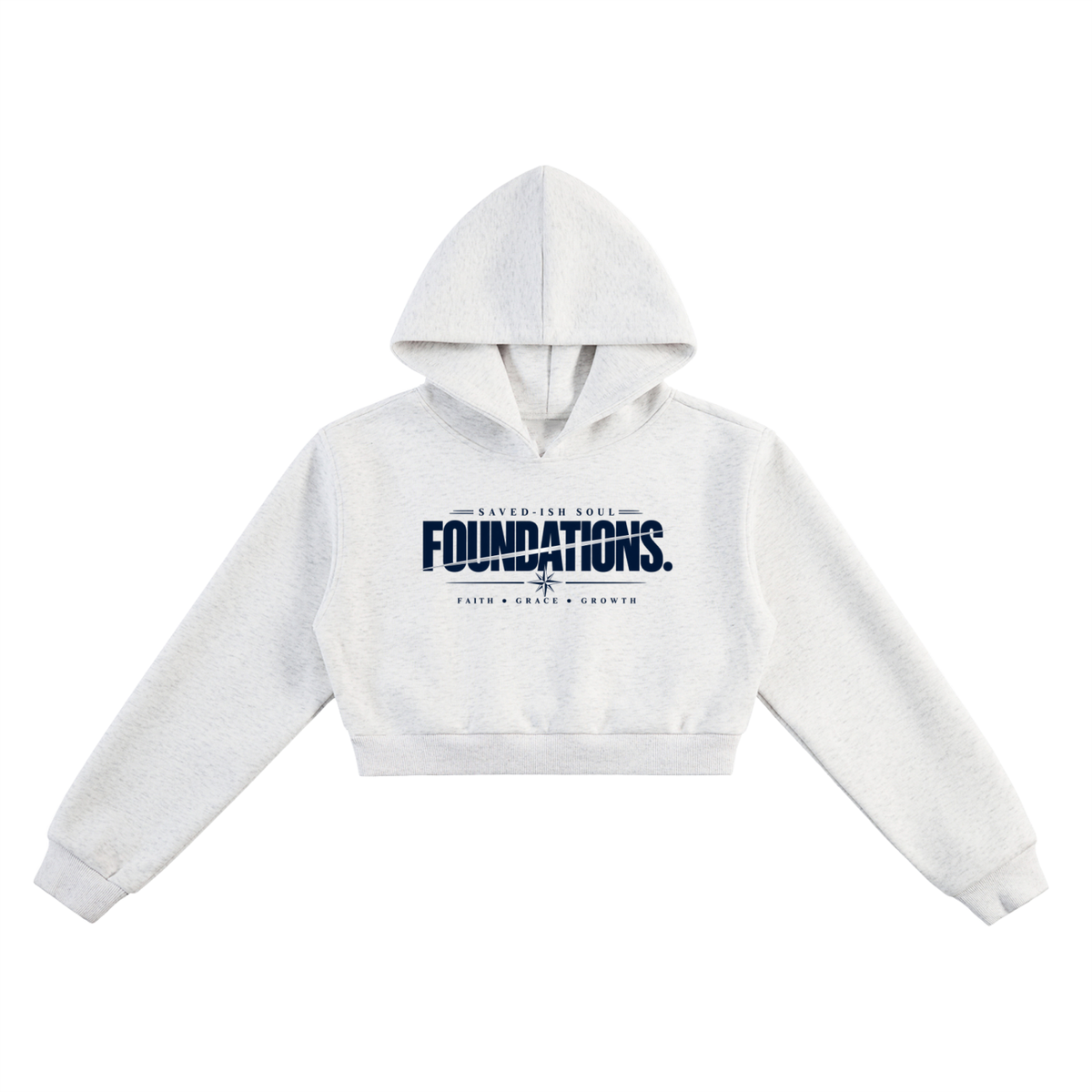 Saved-ish Soul "Foundations" Essential Cropped Hoodie