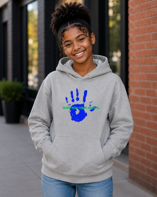 Saved-ish Soul "Hand Print" Youth Fleece Hoodie