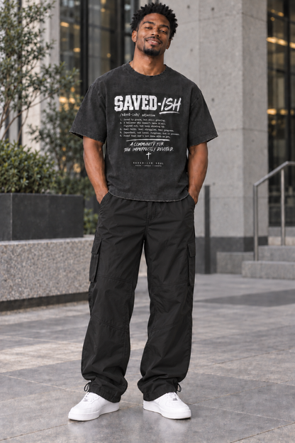 Saved-ish Soul "Definition" Heavyweight Vintage Washed Frayed T-Shirt