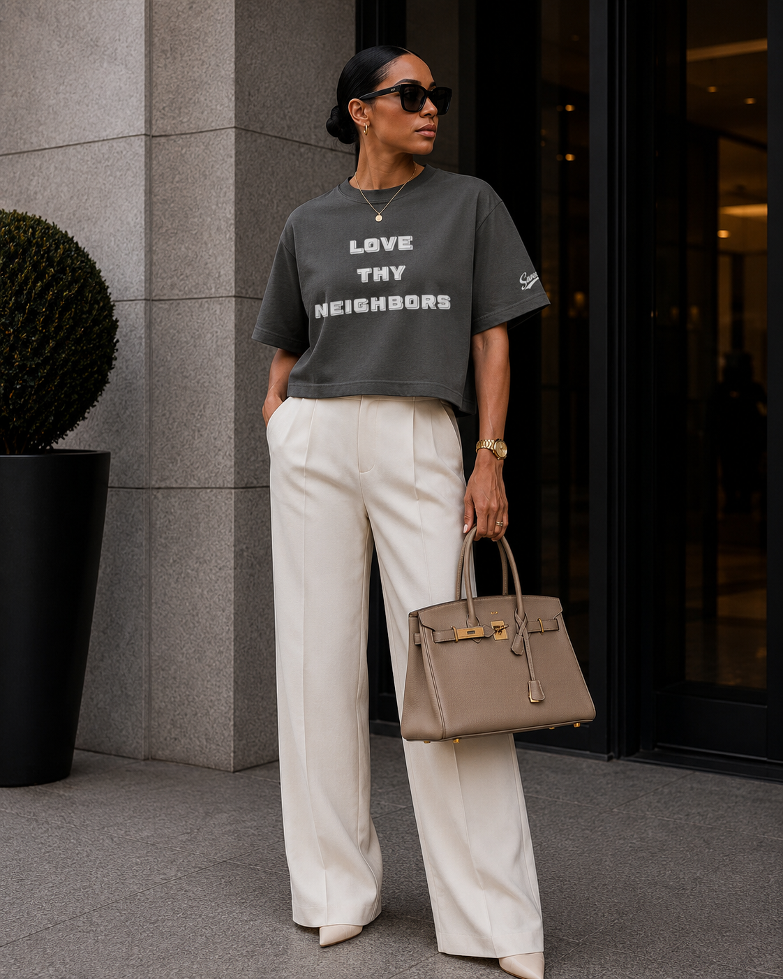 Saved-ish Soul “Love Thy Neighbors” Boxy Tee