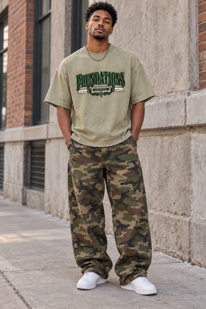 Saved-ish Soul "Built By Faith" Vintage Washed Frayed T-Shirt